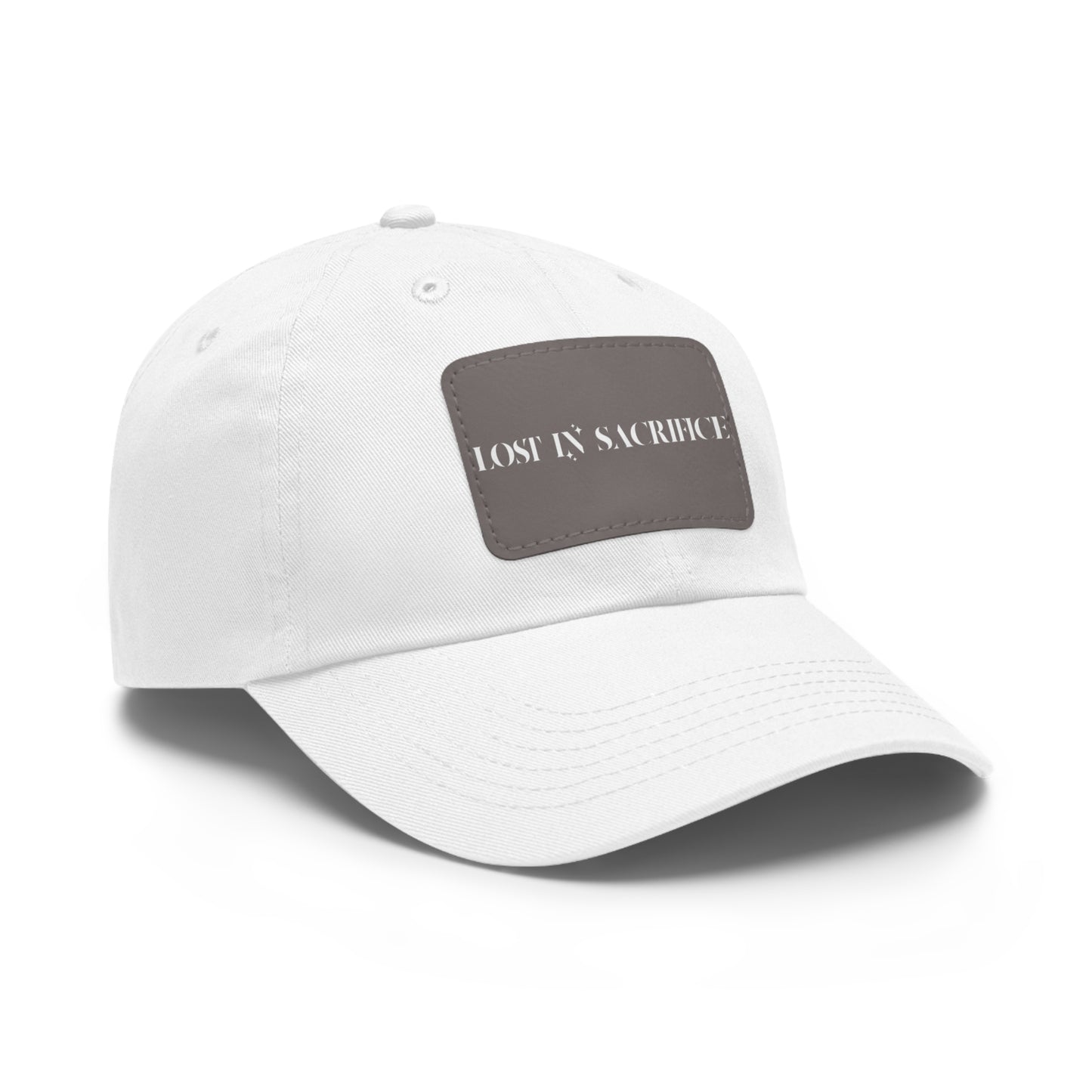 6. Dad Hat with Leather Patch (Rectangle)